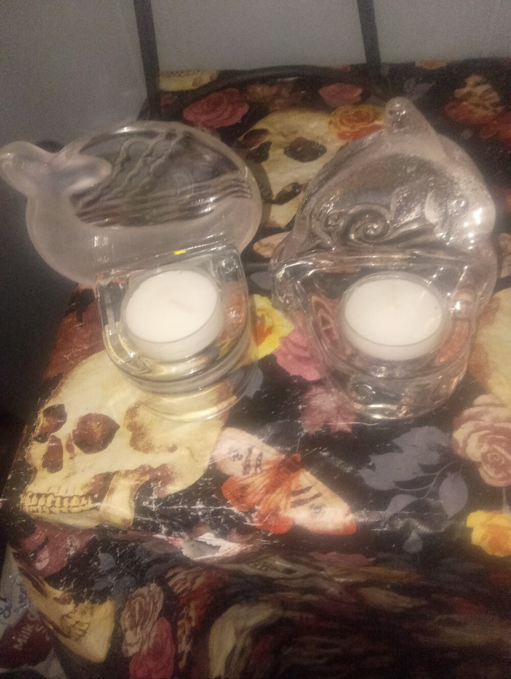 Clear Glass Tealight Candle Holders - Whale And Dolphin